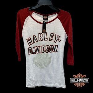 NWT Womans Harley Davison Kansas City, MO baseball T